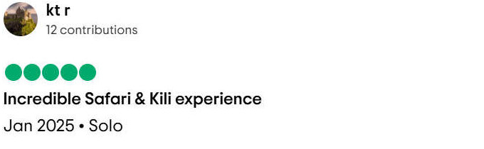 Gladys Adventure Trip Advisor Review