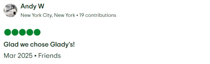 Gladys Adventure Trip Advisor Review