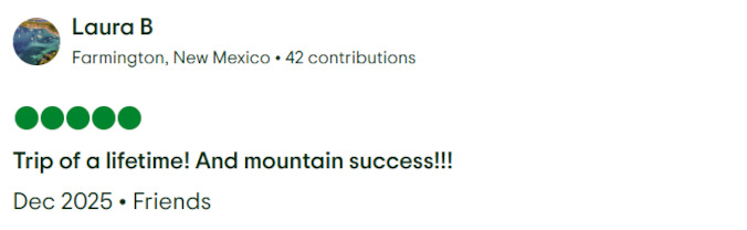 Gladys Adventure Trip Advisor Review