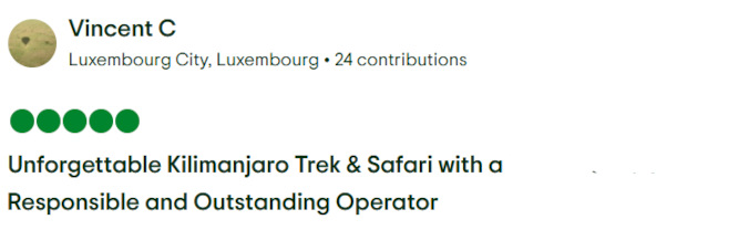 Gladys Adventure Trip Advisor Review